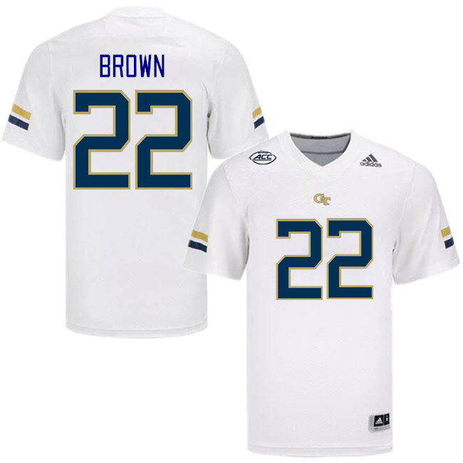Men-Youth #22 Colson Brown Georgia Tech Yellow Jackets 2023 College Football Jerseys Stitched Sale-W